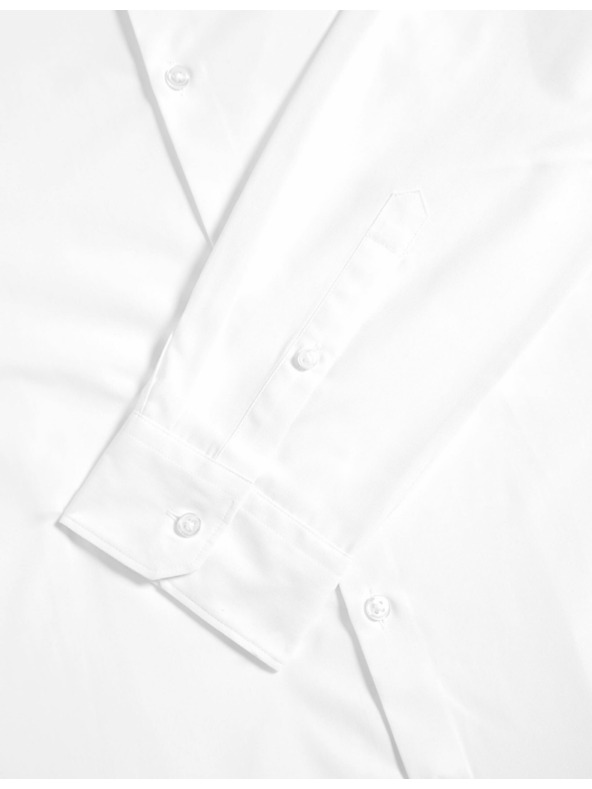 Marks & Spencer Košeľa úzkeho strihu zo zmesi bavlny s nežehliacou úpravou Marks & Spencer biela