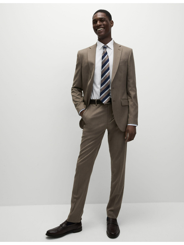 Marks & Spencer Košeľa úzkeho strihu zo zmesi bavlny s nežehliacou úpravou Marks & Spencer biela