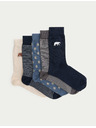 Marks & Spencer 5 párov ponožiek Cool & Fresh™ Bear s vysokým podielom bavlny Marks & Spencer modrá