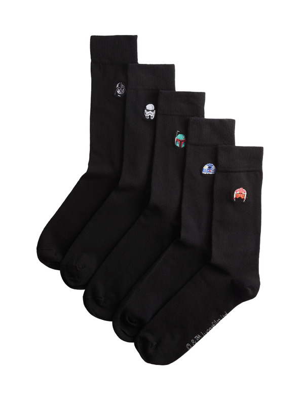 Marks & Spencer Sada 5 párov ponožiek s vysokým podielom bavlny a motívom Star Wars™ Marks & Spencer čierna
