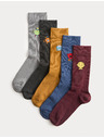 Marks & Spencer Ponožky Mr Men s vysokým podielom bavlny, sada 5 ks Marks & Spencer viacfarebná