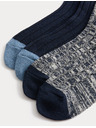 Marks & Spencer Stredne hrejivé termo ponožky s technológiou Heatgen, 2 páry v balení Marks & Spencer námorná modrá