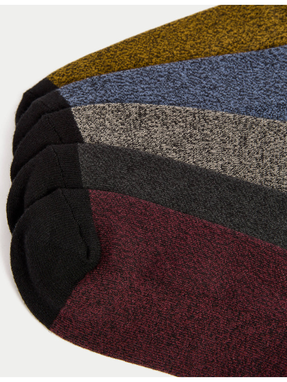 Marks & Spencer Ponožky Cool & Fresh™ s vysokým podielom bavlny, so zosilneným chodidlom, 5 párov v balení Marks & Spencer viacfarebná