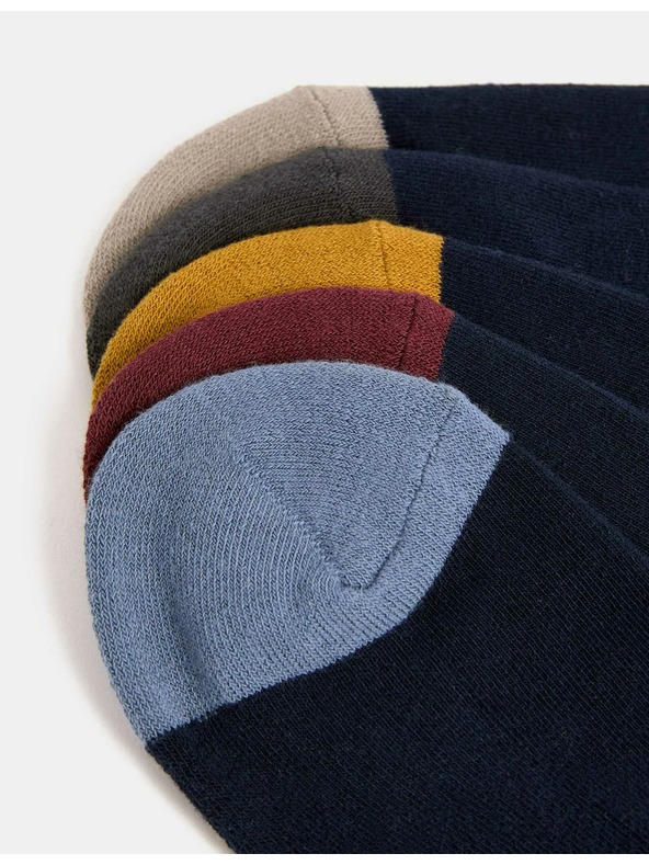 Marks & Spencer Ponožky Cool & Fresh™ s vysokým podielom bavlny, mierne zosilnené chodidlo, 5 párov v balení Marks & Spencer námorná modrá