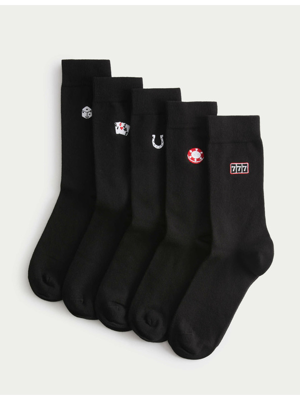 Marks & Spencer 5 párov ponožiek Cool & Fresh™ Casino s vysokým podielom bavlny Marks & Spencer čierna