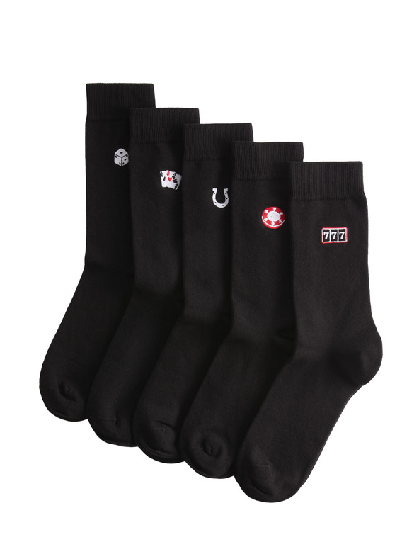 Marks & Spencer 5 párov ponožiek Cool & Fresh™ Casino s vysokým podielom bavlny Marks & Spencer čierna