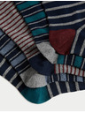Marks & Spencer Pruhované vysoké bavlnené ponožky Cool & Fresh™, 5 párov Marks & Spencer viacfarebné