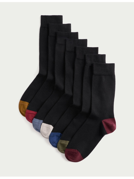 Marks & Spencer Ponožky Cool & Fresh™ s vysokým podielom bavlny, v rôznych prevedeniach, sada 7 párov Marks & Spencer čierna