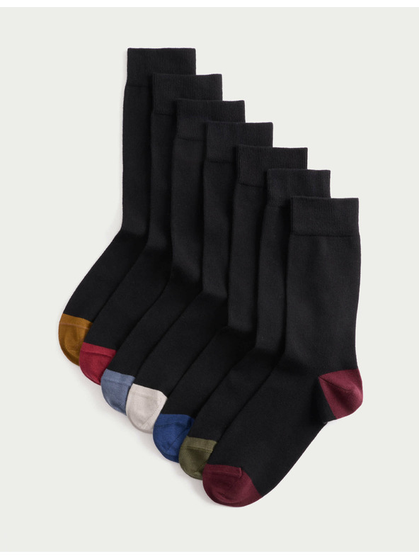 Marks & Spencer Ponožky Cool & Fresh™ s vysokým podielom bavlny, v rôznych prevedeniach, sada 7 párov Marks & Spencer čierna