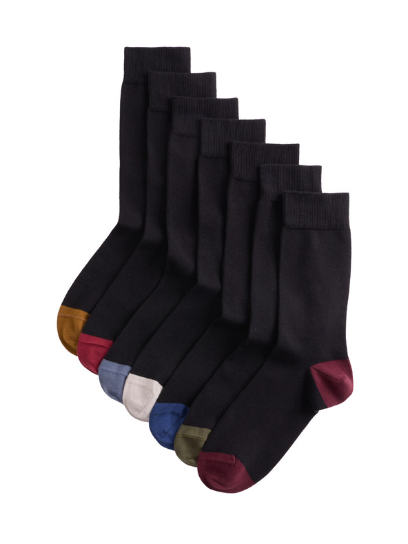 Marks & Spencer Ponožky Cool & Fresh™ s vysokým podielom bavlny, v rôznych prevedeniach, sada 7 párov Marks & Spencer čierna