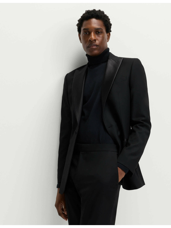 Marks & Spencer Smokingové sako s elastanom, úzky strih Marks & Spencer čierna