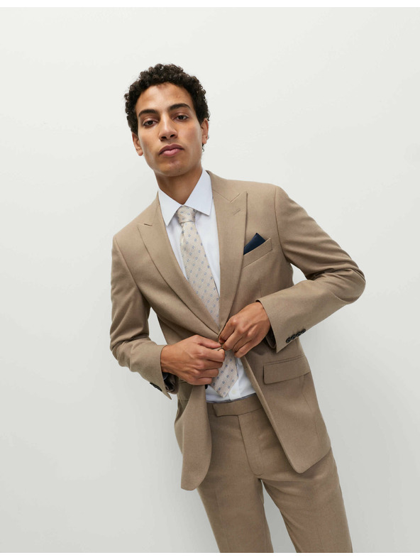 Marks & Spencer Kostýmové sako, priliehavý strih Marks & Spencer smotanová