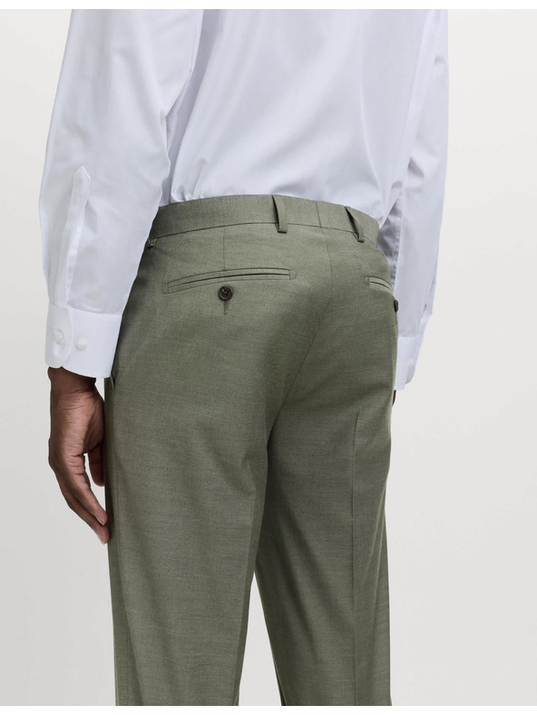 Marks & Spencer Oblekové nohavice úzkeho strihu Marks & Spencer zelená