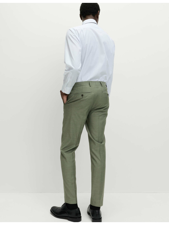 Marks & Spencer Oblekové nohavice úzkeho strihu Marks & Spencer zelená