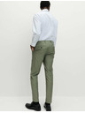 Marks & Spencer Oblekové nohavice úzkeho strihu Marks & Spencer zelená