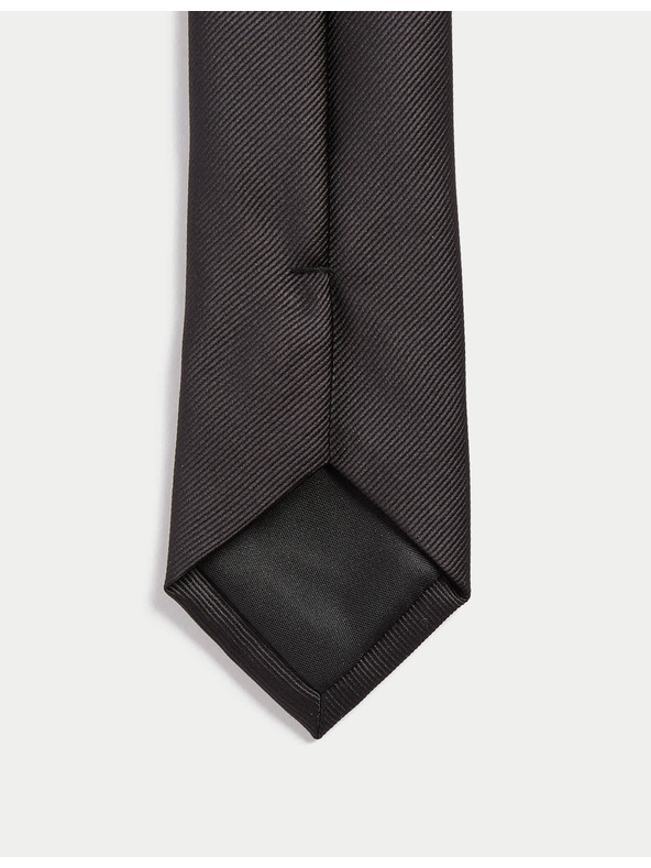 Marks & Spencer Úzka jednofarebná kravata, ktorú možno prať v práčke Marks & Spencer čierna