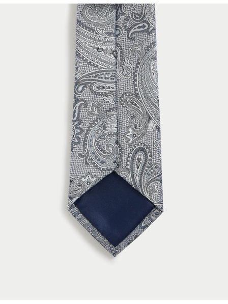 Marks & Spencer Kravata zo 100% hodvábu s kašmírovým vzorom Marks & Spencer modrá