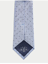 Marks & Spencer Bodkovaná kravata z čistého hodvábu Marks & Spencer modrá