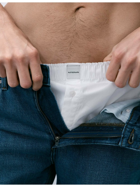 Marks & Spencer Tkané boxerky Supima® s vysokým podielom bavlny, 5 ks v balení Marks & Spencer biela