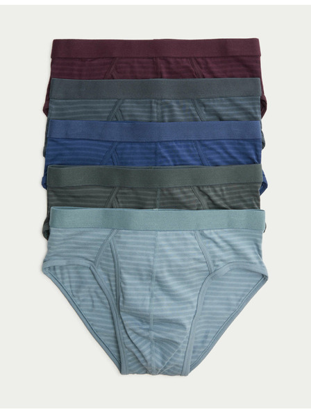 Marks & Spencer Nohavičky z bavlny so strečom, s technológiou Cool & Fresh™, 5 ks Marks & Spencer viacfarebná