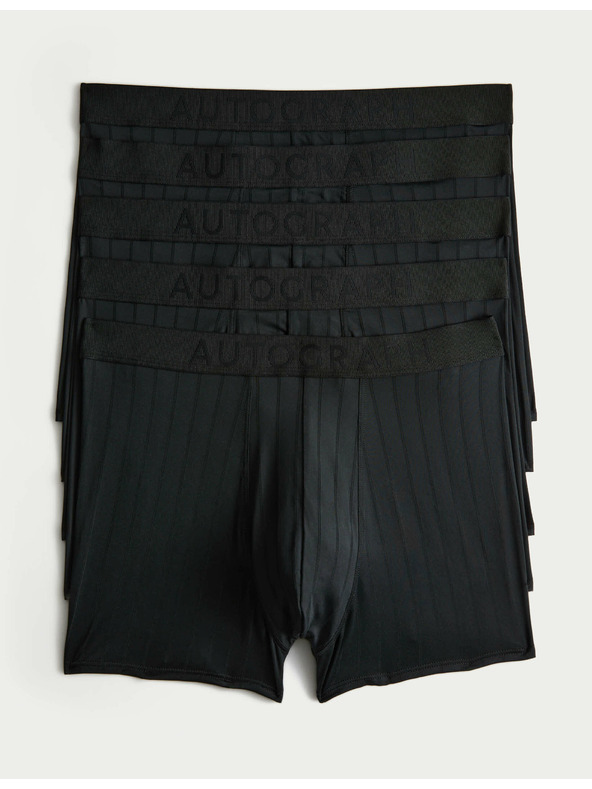 Marks & Spencer Úpletové trenky Microskin, 5 ks Marks & Spencer čierna