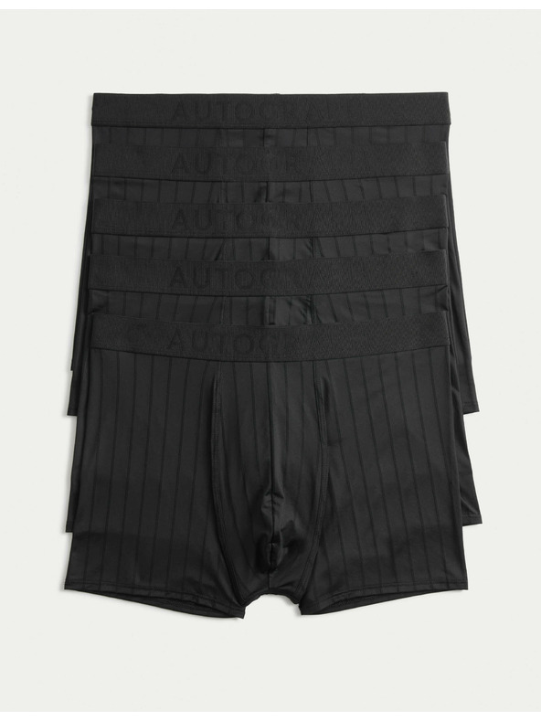 Marks & Spencer Úpletové trenky Microskin, 5 ks Marks & Spencer čierna