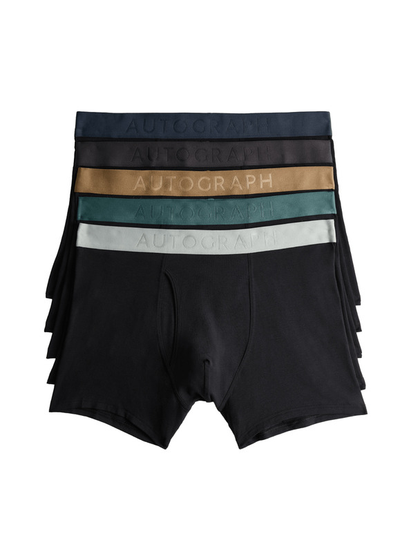 Marks & Spencer Strečové trenky z modalovej bavlny Supima®, 5 ks Marks & Spencer čierna