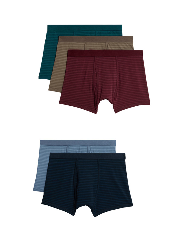 Marks & Spencer Trenírky s vysokým podielom bavlny a technológiou Cool & Fresh™, 5 ks v balení Marks & Spencer viacfarebná