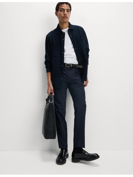 Marks & Spencer Nohavice úzkeho strihu s jedným skladom Marks & Spencer námorná modrá