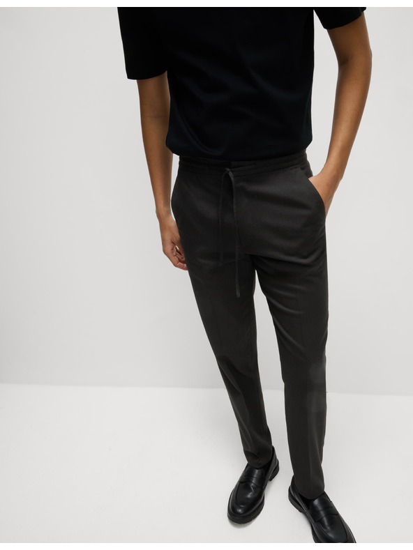 Marks & Spencer Elastické formálne nohavice klasického strihu Marks & Spencer čierna