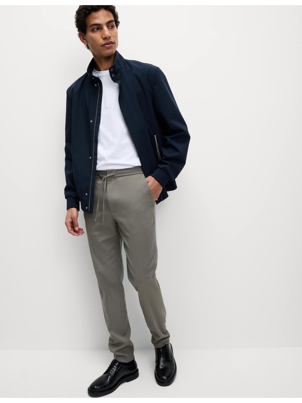 Marks & Spencer Elastické formálne nohavice klasického strihu Marks & Spencer sivá