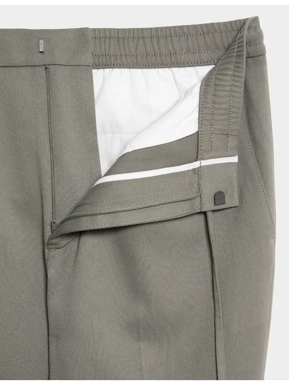 Marks & Spencer Elastické formálne nohavice klasického strihu Marks & Spencer sivá