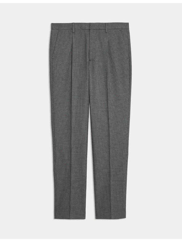 Marks & Spencer Teplé nohavice mierne zúženéhostrihu so vzorom pepito Marks & Spencer sivá