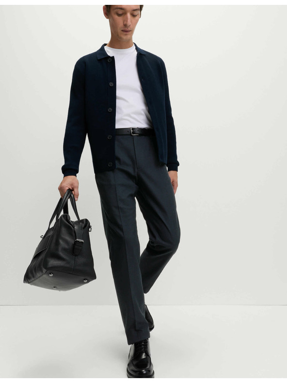 Marks & Spencer Teplé nohavice mierne zúženého strihu so vzorom pepito Marks & Spencer modrá