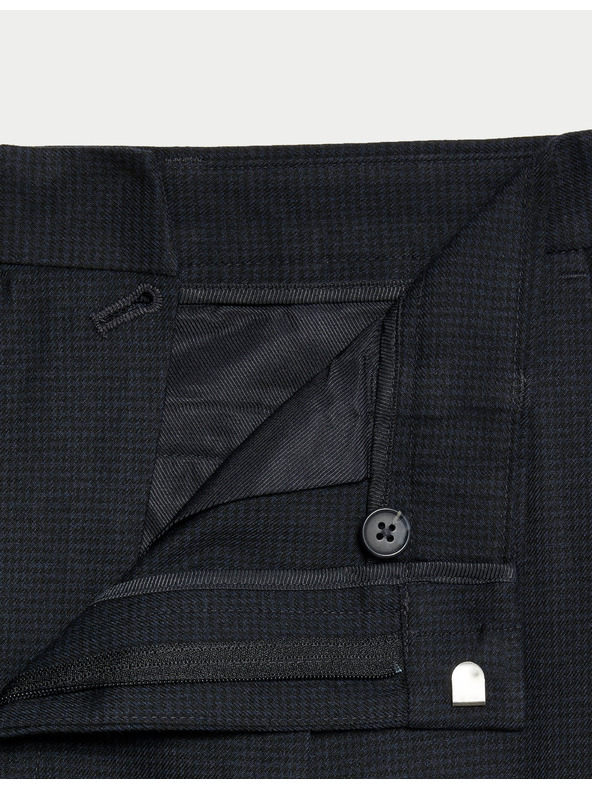 Marks & Spencer Teplé nohavice mierne zúženého strihu so vzorom pepito Marks & Spencer modrá