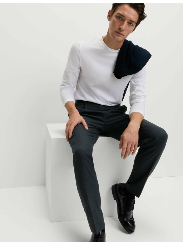 Marks & Spencer Teplé nohavice mierne zúženého strihu so vzorom pepito Marks & Spencer modrá