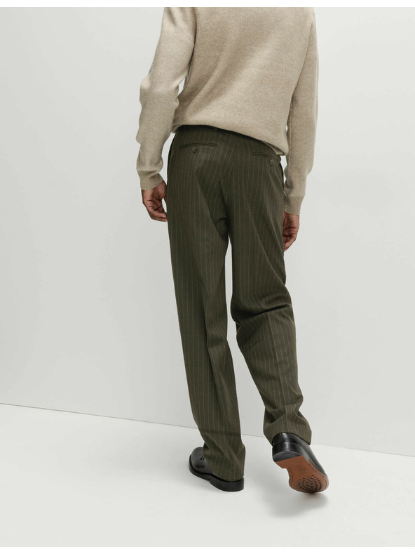 Marks & Spencer Hladké nohavice voľného strihu s jemnými pásikmi Marks & Spencer hnedá