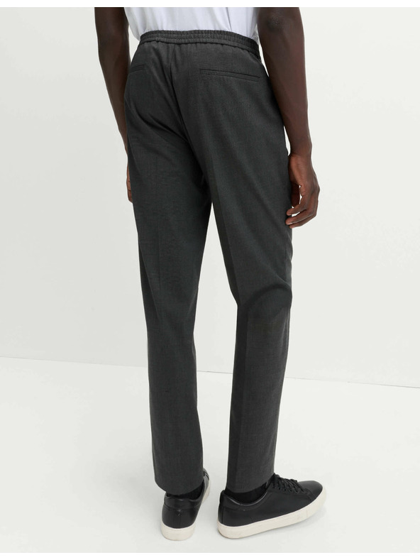 Marks & Spencer Elegantné nohavice s elastickým pásom z bavlnenej zmesi Marks & Spencer sivá