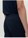 Marks & Spencer Elegantné nohavice s elastickým pásom z bavlnenej zmesi Marks & Spencer námorná modrá