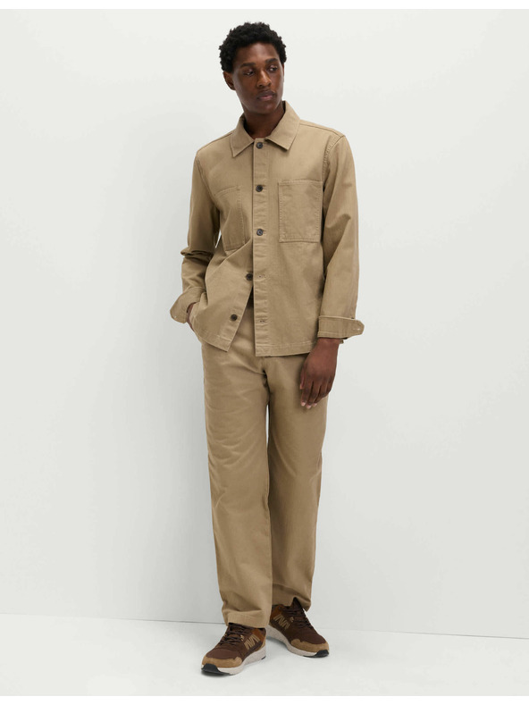 Marks & Spencer Nohavice so vzorom rybacej kosti, z čistej bavlny Marks & Spencer hnedá