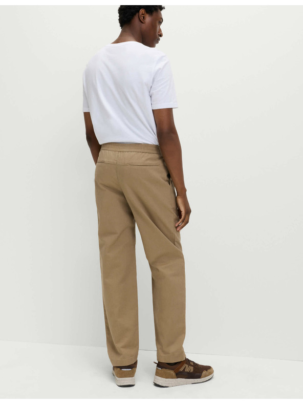 Marks & Spencer Nohavice so vzorom rybacej kosti, z čistej bavlny Marks & Spencer hnedá