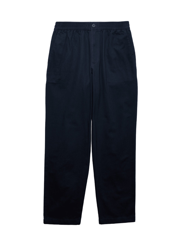 Marks & Spencer Nohavice so vzorom rybacej kosti, z čistej bavlny Marks & Spencer námorná modrá