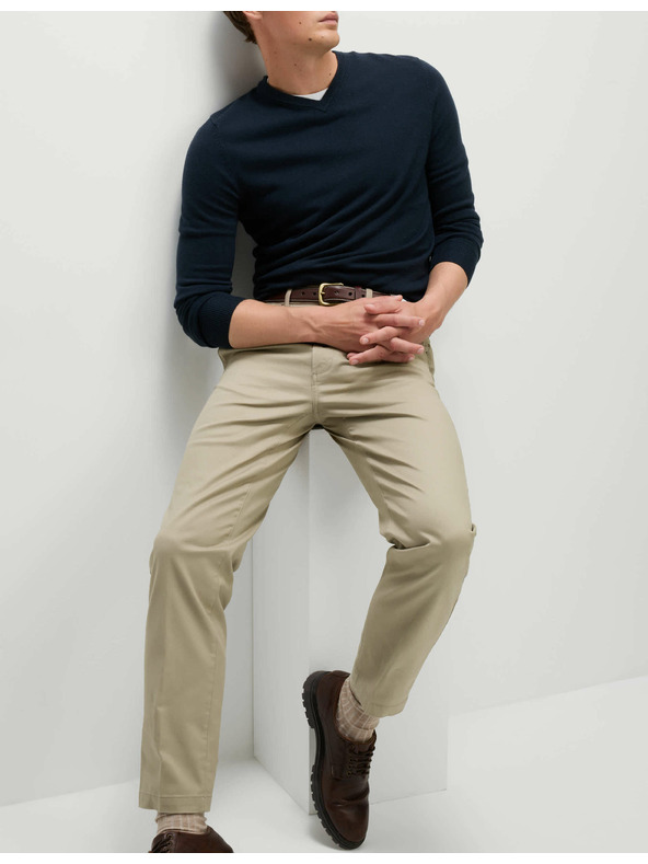 Marks & Spencer Heritage regular fit chino nohavice Marks & Spencer béžové