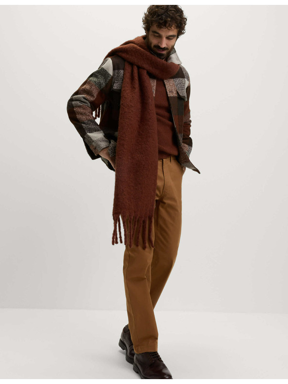 Marks & Spencer Keprové chino nohavice Heritage normálneho strihu Marks & Spencer hnedá