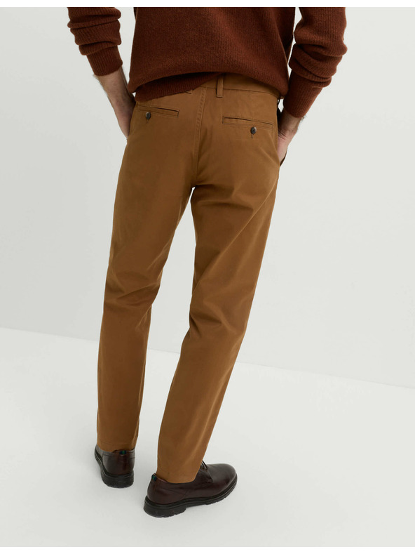 Marks & Spencer Keprové chino nohavice Heritage normálneho strihu Marks & Spencer hnedá