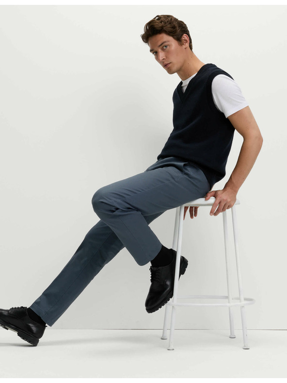 Marks & Spencer Keprové chino nohavice Heritage normálneho strihu Marks & Spencer sivá