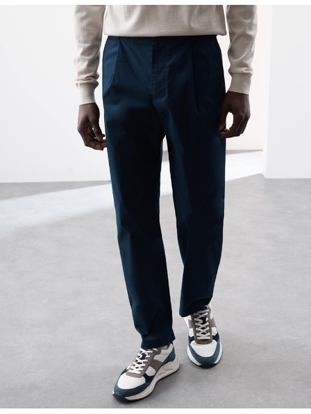 Marks & Spencer Super ľahké chino nohavice, mierne zúžený strih Marks & Spencer námorná modrá