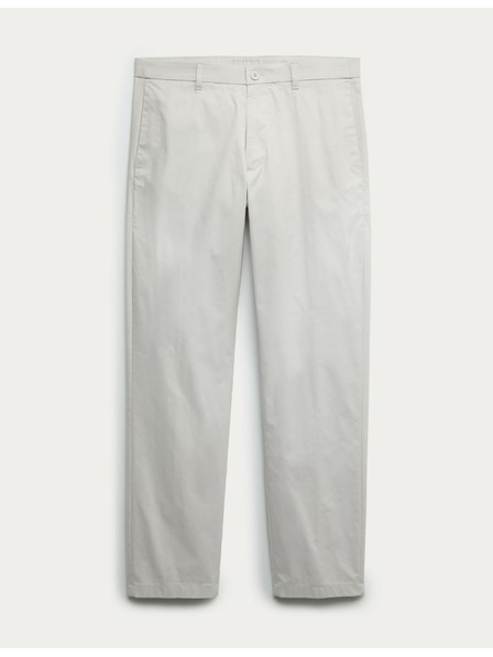 Marks & Spencer Super ľahké chino nohavice, normálny strih Marks & Spencer sivá