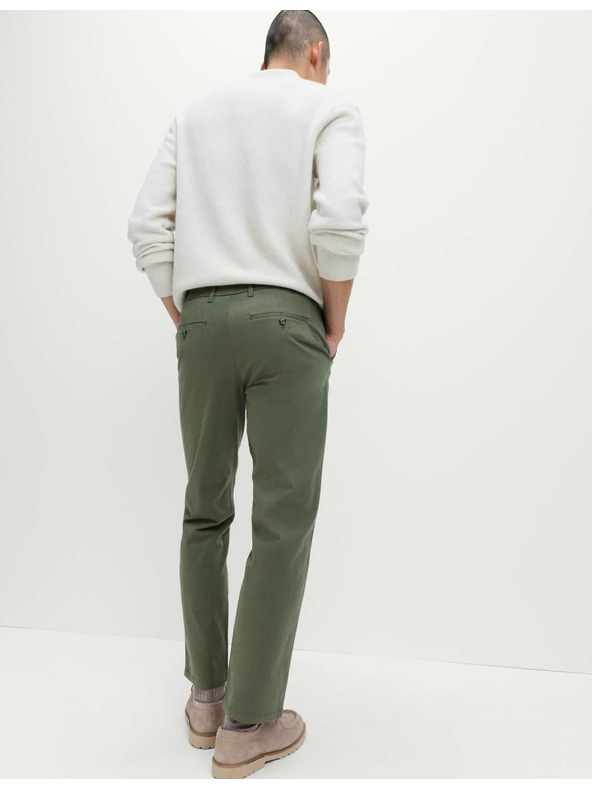 Marks & Spencer Strečové chino nohavice regular fit Marks & Spencer zelené