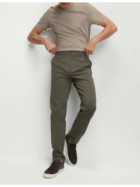 Marks & Spencer Pružné chino nohavice normálneho strihu Marks & Spencer hnedá